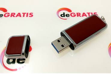 El USB memoria flash clásico con cuero ecológico personalizable